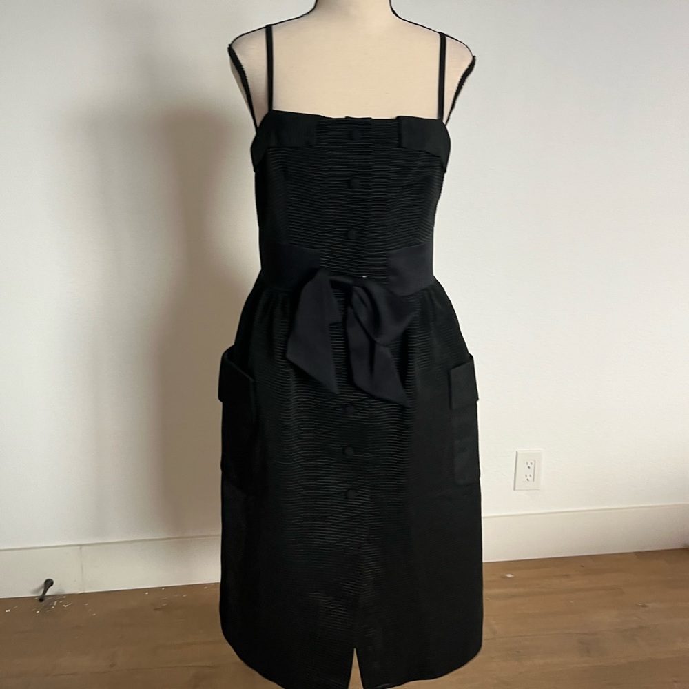 Ted Baker tailored black midi dress